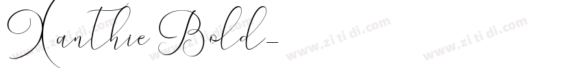 Xanthie Bold字体转换